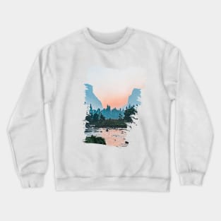 Beautiful Mountain Lake Landscape Crewneck Sweatshirt